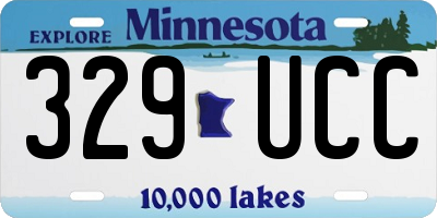MN license plate 329UCC