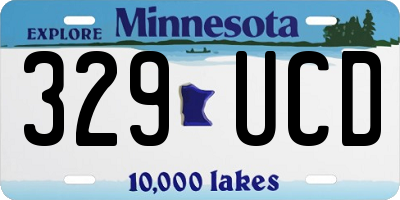 MN license plate 329UCD