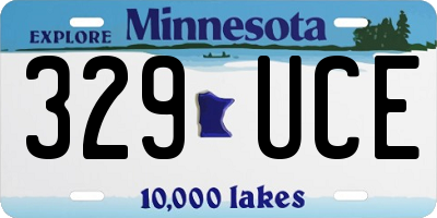 MN license plate 329UCE