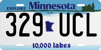 MN license plate 329UCL