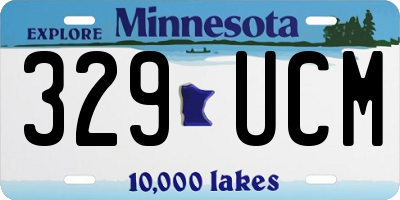 MN license plate 329UCM