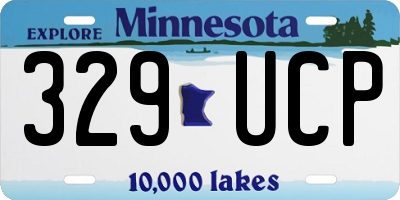 MN license plate 329UCP