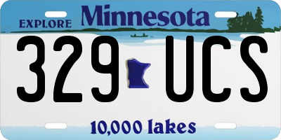 MN license plate 329UCS