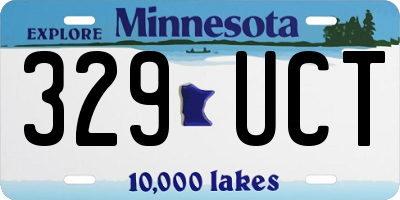 MN license plate 329UCT