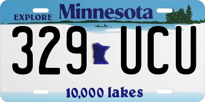 MN license plate 329UCU