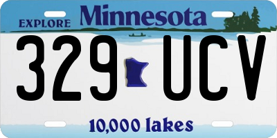 MN license plate 329UCV