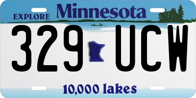 MN license plate 329UCW