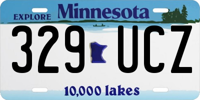 MN license plate 329UCZ