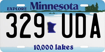 MN license plate 329UDA