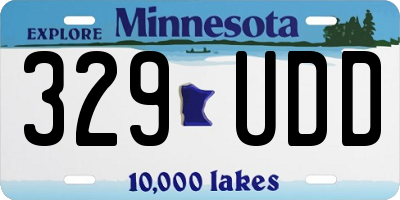 MN license plate 329UDD