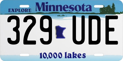 MN license plate 329UDE