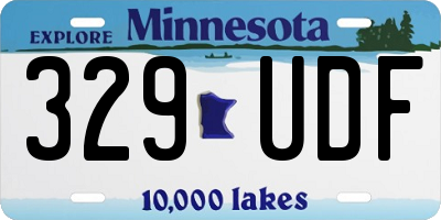 MN license plate 329UDF