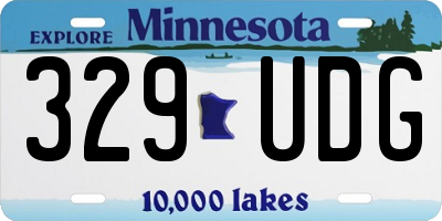 MN license plate 329UDG