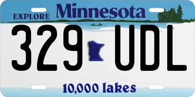 MN license plate 329UDL