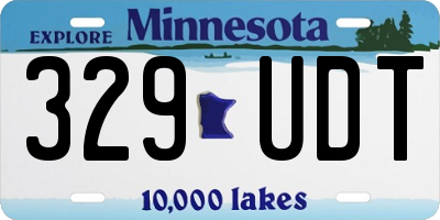 MN license plate 329UDT