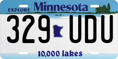 MN license plate 329UDU