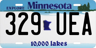 MN license plate 329UEA
