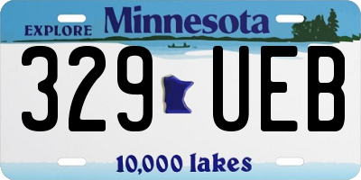MN license plate 329UEB