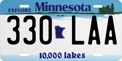 MN license plate 330LAA