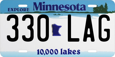 MN license plate 330LAG