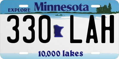 MN license plate 330LAH