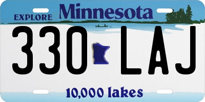 MN license plate 330LAJ