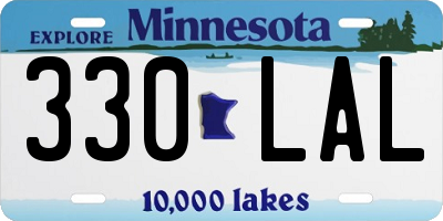 MN license plate 330LAL