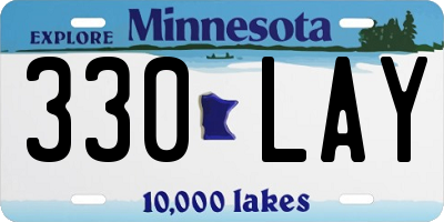 MN license plate 330LAY
