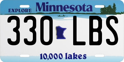 MN license plate 330LBS