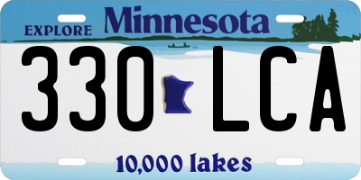 MN license plate 330LCA