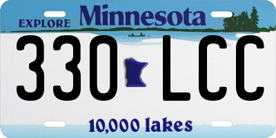 MN license plate 330LCC