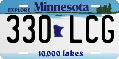 MN license plate 330LCG