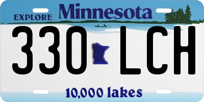 MN license plate 330LCH