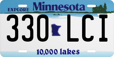 MN license plate 330LCI