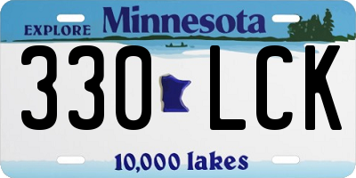 MN license plate 330LCK