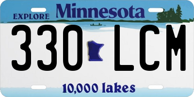 MN license plate 330LCM