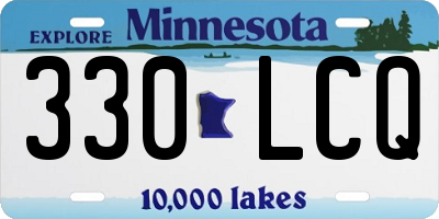 MN license plate 330LCQ