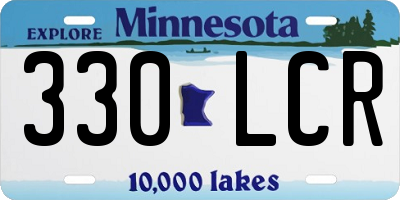 MN license plate 330LCR