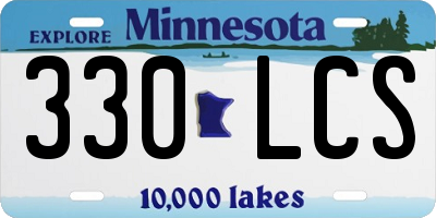 MN license plate 330LCS