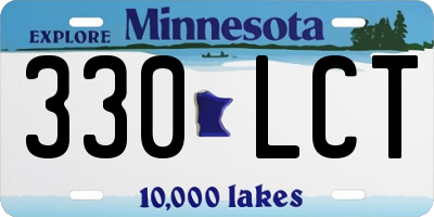 MN license plate 330LCT