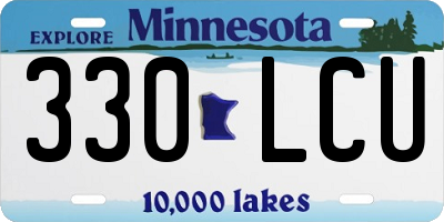MN license plate 330LCU