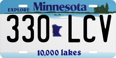 MN license plate 330LCV