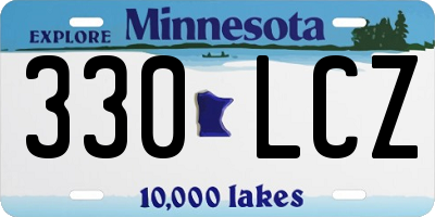 MN license plate 330LCZ
