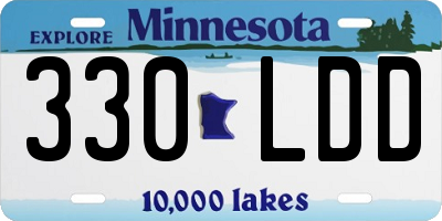 MN license plate 330LDD