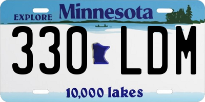 MN license plate 330LDM