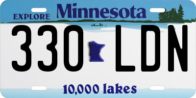 MN license plate 330LDN