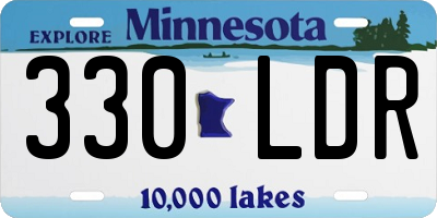 MN license plate 330LDR