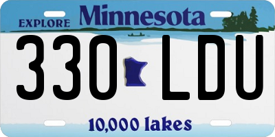 MN license plate 330LDU