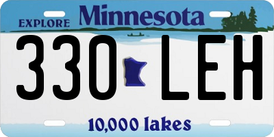MN license plate 330LEH