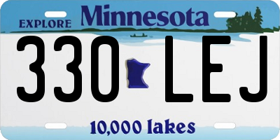 MN license plate 330LEJ